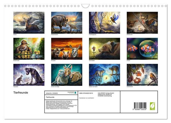 Produktbild: Tierfreunde (Wandkalender 2027 DIN A3 quer), CALVENDO Monatskalender