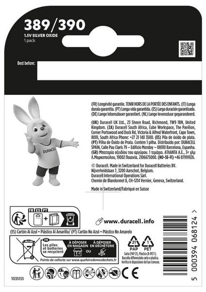 Produktbild: DURACELL&reg; Silberoxyd Knopfzellen