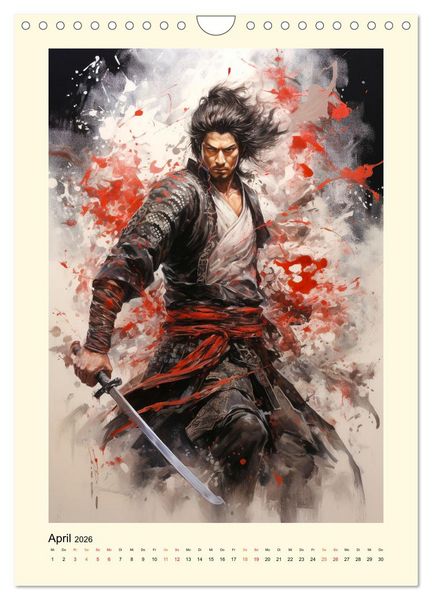 Produktbild: Samurai Helden (Wandkalender 2026 DIN A4 hoch), CALVENDO Monatskalender
