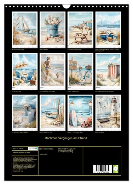 Produktbild: Maritimes Vergn&uuml;gen am Strand (Wandkalender 2026 DIN A3 hoch), CALVENDO Monatskalender