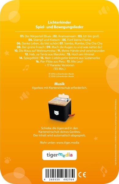 Produktbild: tigercard - Lichterkinder: Spiel und Bewegungslieder