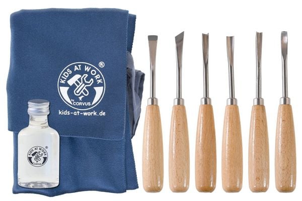 Produktbild: Schnitzwerkzeuge 6-tlg. In Rolle