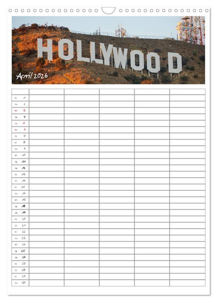 Produktbild: Kalifornien - Familienplaner 2026 (Wandkalender 2026 DIN A3 hoch), CALVENDO Monatskalender