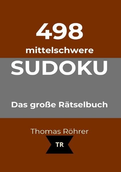 Produktbild: 498er Sudoku / 498er Sudoku mittelschwer, DIN A5