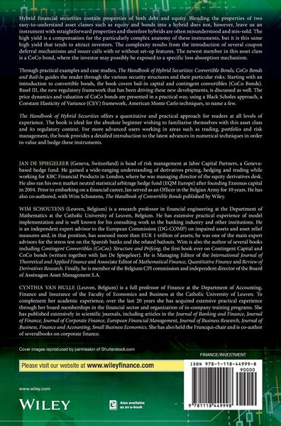 Produktbild: The Handbook of Hybrid Securities