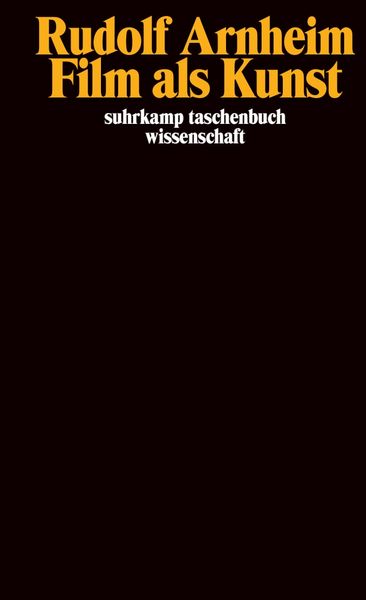 Film als Kunst, Taschenbuch von Rudolf Arnheim, Suhrkamp, 9783518291535