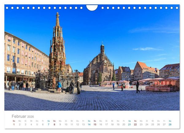 Produktbild: N&uuml;rnberg - Stadt der Br&uuml;cken und Geschichte (Wandkalender 2026 DIN A4 quer), CALVENDO Monatskalender