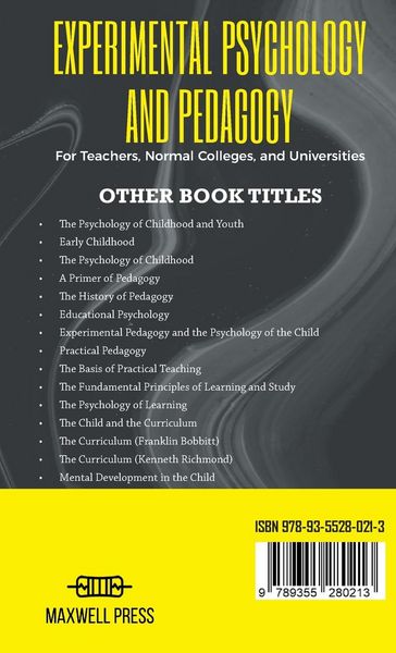 Produktbild: Experimental Psychology and Pedagogy