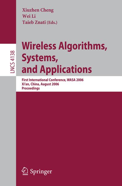 Produktbild: Wireless Algorithms, Systems, and Applications