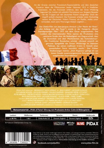 Produktbild: Sehnsucht nach Afrika - Remastered Edition / Oscar-preisgekr&ouml;nter Film von Jean-Jacques Annaud (&bdquo;Der Name der Rose&ldquo;) (Pidax Historien-Klassiker)