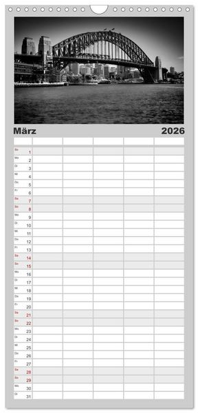 Produktbild: Familienplaner 2026 - AUSTRALIEN Impressionen von Sydney bis Adelaide mit 5 Spalten (Wandkalender, 21 x 45 cm) CALVENDO