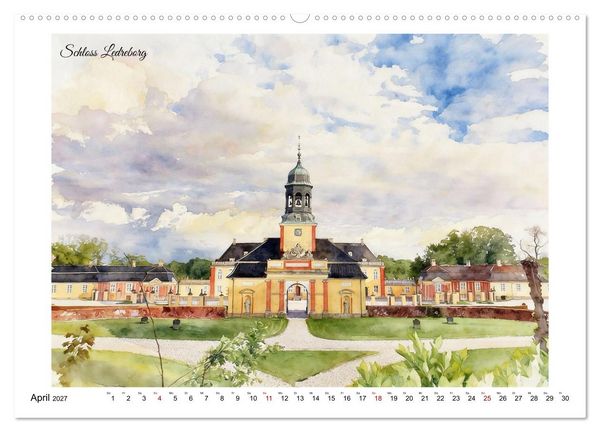 Produktbild: Schl&ouml;ssertour durch D&auml;nemark (hochwertiger Premium Wandkalender 2027 DIN A2 quer), Kunstdruck in Hochglanz