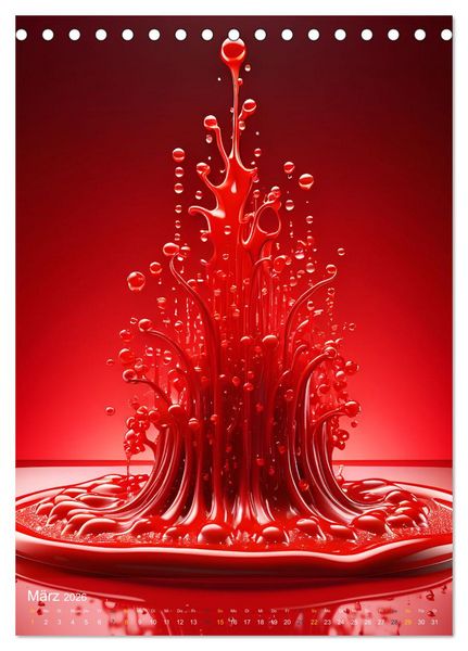 Produktbild: Splish! Splash! DROP ART (Tischkalender 2026 DIN A5 hoch), CALVENDO Monatskalender