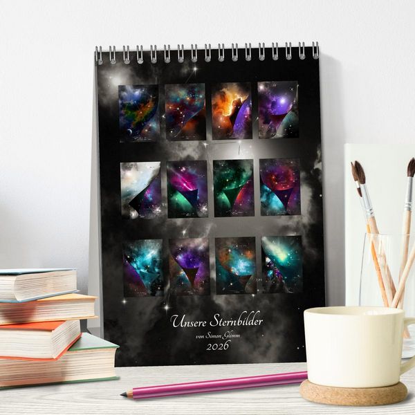 Produktbild: Unsere Sternbilder (Tischkalender 2026 DIN A5 hoch), CALVENDO Monatskalender