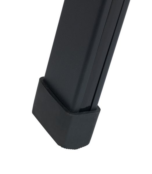 Produktbild: Alu-Design Klapptrittleiter 2-stufig Schwarz, rutschsichere XXL-Stufen
