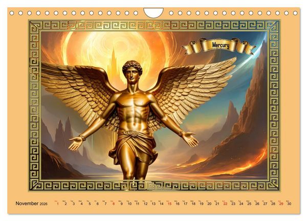 Produktbild: Roman Gods - under the spell of mythology (Wall Calendar 2026 DIN A4 landscape), CALVENDO 12 Month Wall Calendar