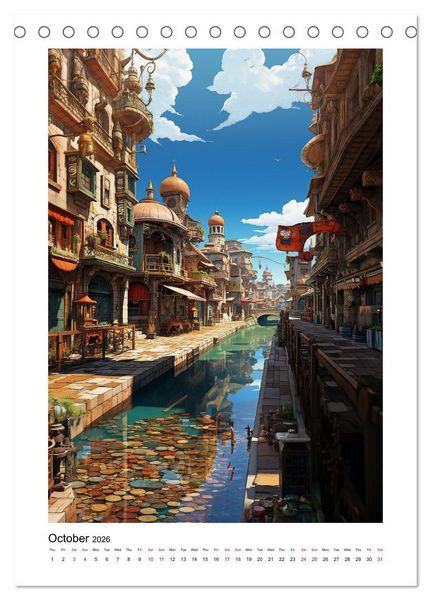 Produktbild: Incredibly Cool Places (Desk Calendar 2026 DIN A5 portrait), CALVENDO 12 Month DeskCalendar