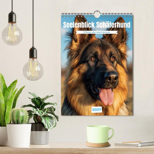 Produktbild: Seelenblick Sch&auml;ferhund (Wandkalender 2027 DIN A4 hoch), CALVENDO Monatskalender