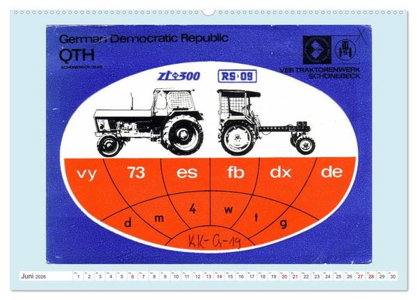 Produktbild: Amateurfunk in der DDR - Historische QSL-Karten (Wandkalender 2026 DIN A2 quer), CALVENDO Monatskalender
