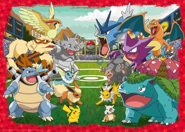 Produktbild: Erwachsenenpuzzle 1000 Teile - Pok&eacute;mon - Kr&auml;ftemessen