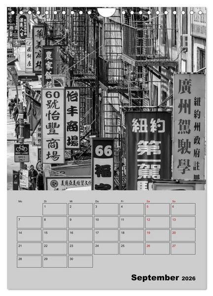 Produktbild: NEW YORK CITY Monochrome Stadtansichten (Wandkalender 2026 DIN A4 hoch), CALVENDO Monatskalender