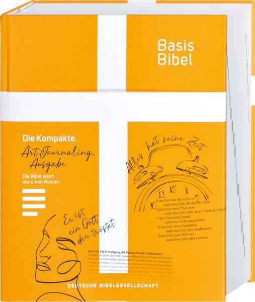 Produktbild: Basisbibel. Die Kompakte. Art Journaling Kreativedition zum k&uuml;nstlerischen Selbstgestalten. Kreative Bibelarbeit: moderne Bibel&uuml;bersetzung mit Schreibrand zum Malen, Zeichnen und Collagieren