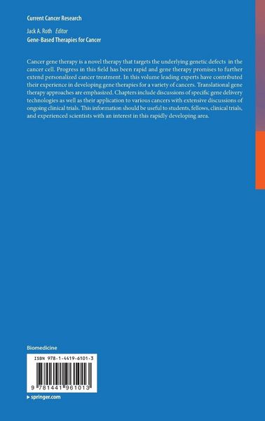 Produktbild: Gene-Based Therapies for Cancer