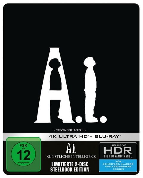 Produktbild: A.I.: K&uuml;nstliche Intelligenz - Steelbook (4K-UHD+Blu-ray)