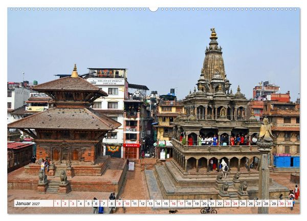 Produktbild: Das Kathmandutal (hochwertiger Premium Wandkalender 2027 DIN A2 quer), Kunstdruck in Hochglanz