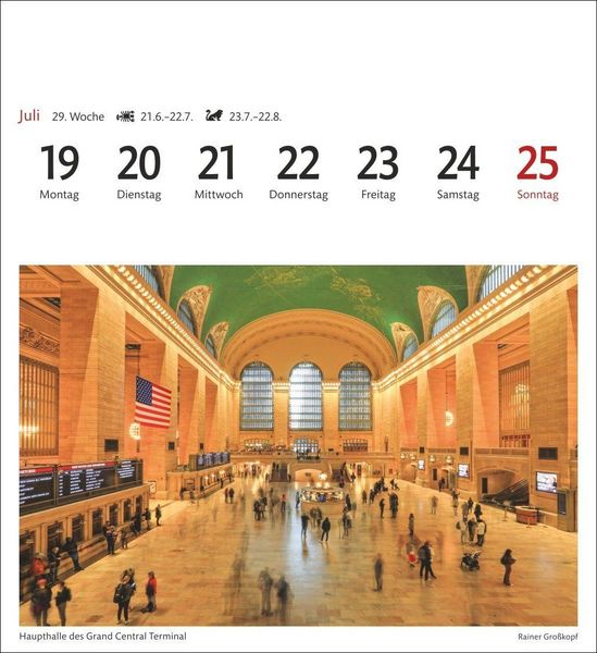 Produktbild: New York Sehnsuchtskalender 2027 - Wochenkalender mit 53 Postkarten