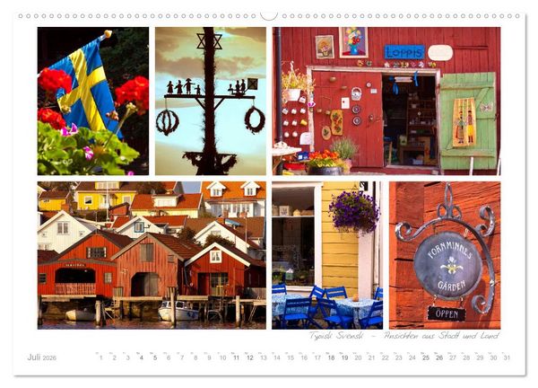 Produktbild: Sehnsucht Schweden - Sverige (hochwertiger Premium Wandkalender 2026 DIN A2 quer), Kunstdruck in Hochglanz