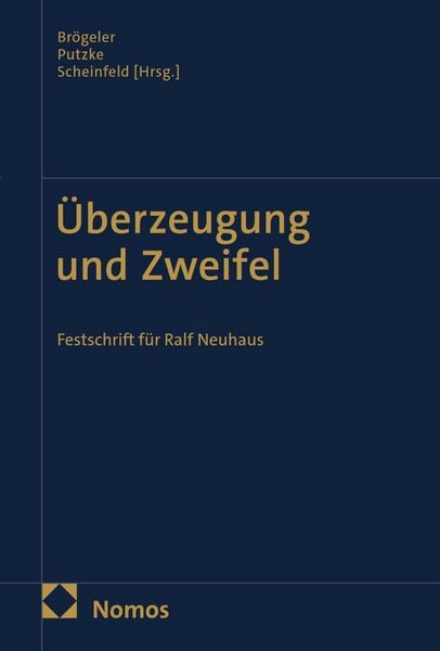 Produktbild: &Uuml;berzeugung und Zweifel