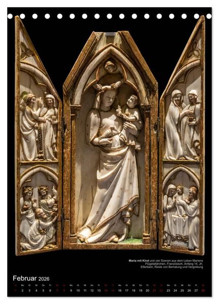 Produktbild: Maria - Mutter Gottes (Tischkalender 2026 DIN A5 hoch), CALVENDO Monatskalender