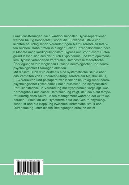 Produktbild: Zerebrale Effekte der hypothermen extrakorporalen Zirkulation