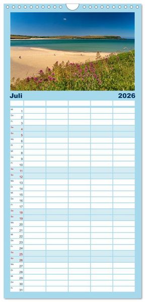 Produktbild: Familienplaner 2026 - Gro&szlig;britannien - England mit 5 Spalten (Wandkalender, 21 x 45 cm) CALVENDO