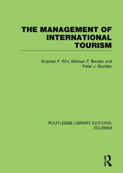 Produktbild: The Management of International Tourism (RLE Tourism)