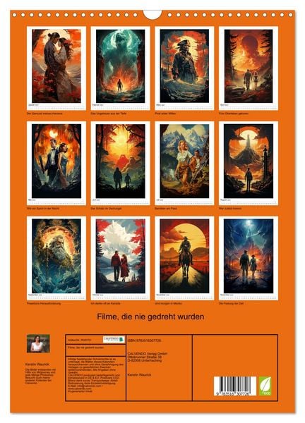 Produktbild: Filme, die nie gedreht wurden (Wandkalender 2026 DIN A3 hoch), CALVENDO Monatskalender