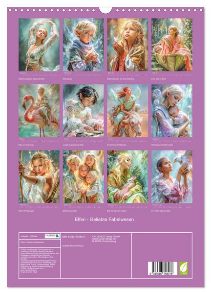 Produktbild: Elfen - Geliebte Fabelwesen (Wandkalender 2027 DIN A3 hoch), CALVENDO Monatskalender