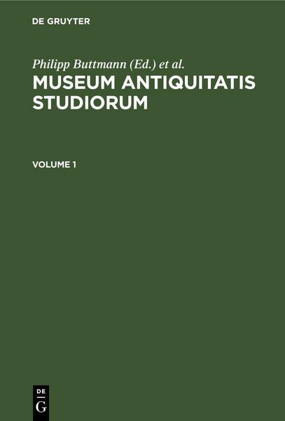 Produktbild: Museum antiquitatis studiorum. Volume 1