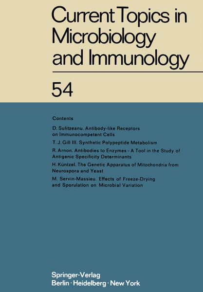 Produktbild: Current Topics in Microbiology and Immunology
