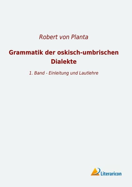 Produktbild: Grammatik der oskisch-umbrischen Dialekte