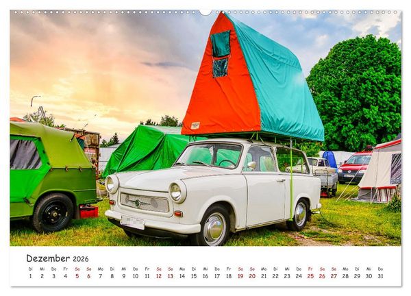 Produktbild: Trabi-Kult (hochwertiger Premium Wandkalender 2026 DIN A2 quer), Kunstdruck in Hochglanz