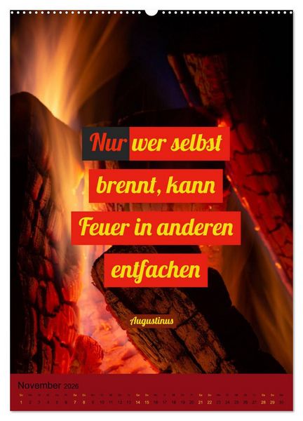 Produktbild: Aktiviere Deine Motivation Weisheiten und Spr&uuml;che (Wandkalender 2026 DIN A2 hoch), CALVENDO Monatskalender