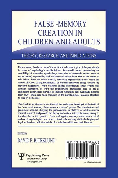 Produktbild: False-memory Creation in Children and Adults