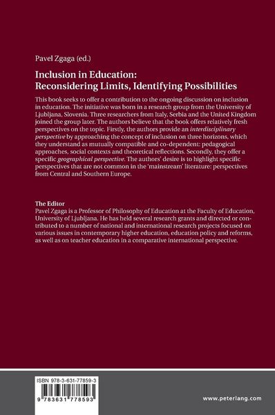Produktbild: Inclusion in Education: Reconsidering Limits, Identifying Possibilities
