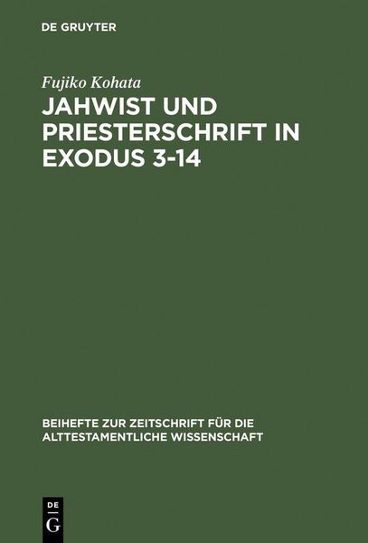 Produktbild: Jahwist und Priesterschrift in Exodus 3-14