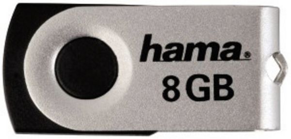 Produktbild: Hama Rotate USB-Stick 8 GB Schwarz 90891 USB 2.0