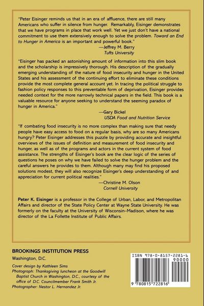 Produktbild: Toward an End to Hunger in America