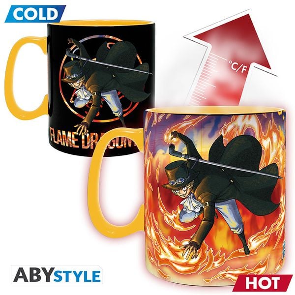 Produktbild: ONE PIECE - Mug Heat Change - 460 ml - Luffy & Sabo-cardboard box