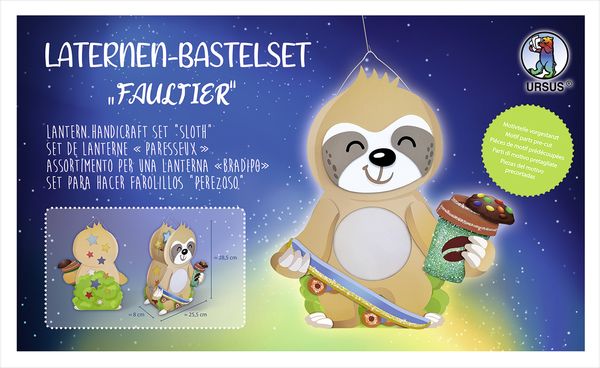 URSUS Laternenzeit Laternen-Bastelset Faultier